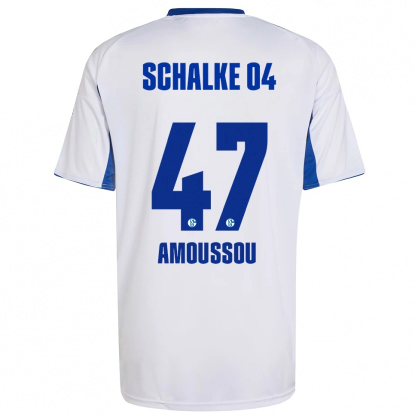 Danxen Herren Zaid Tchibara #47 Weiß Blau Auswärtstrikot Trikot 2025/26 T-Shirt