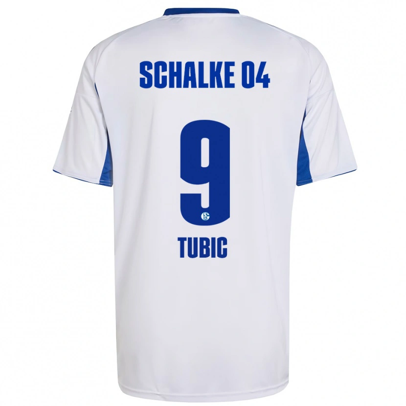 Danxen Herren Malik Tubic #9 Weiß Blau Auswärtstrikot Trikot 2025/26 T-Shirt