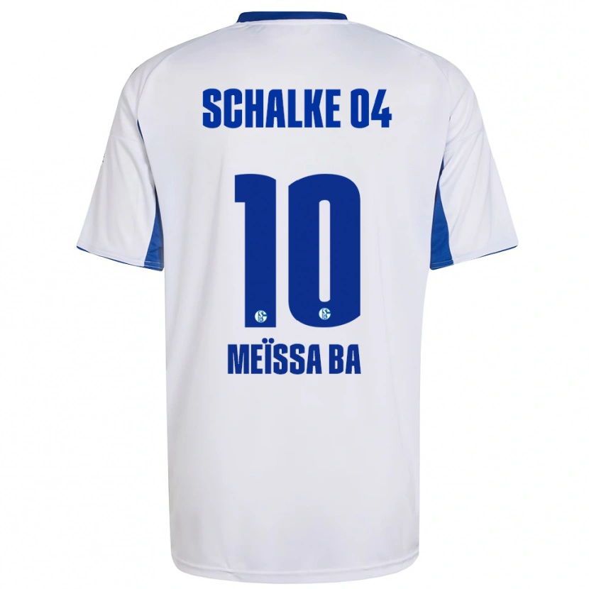 Danxen Herren Pape Meïssa Ba #10 Weiß Blau Auswärtstrikot Trikot 2025/26 T-Shirt