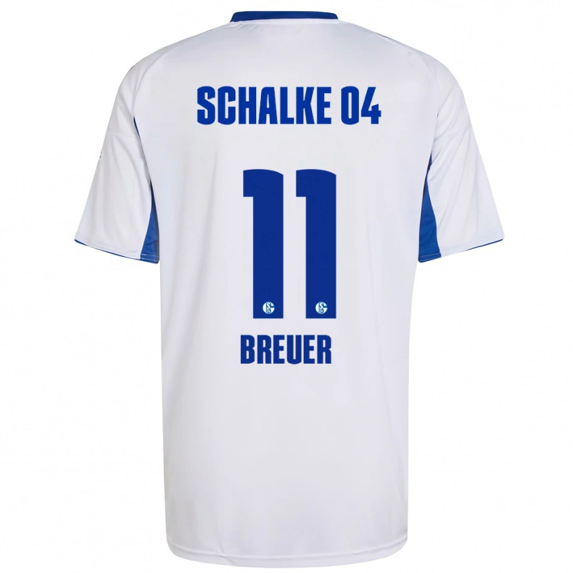 Danxen Herren Simon Breuer #11 Weiß Blau Auswärtstrikot Trikot 2025/26 T-Shirt