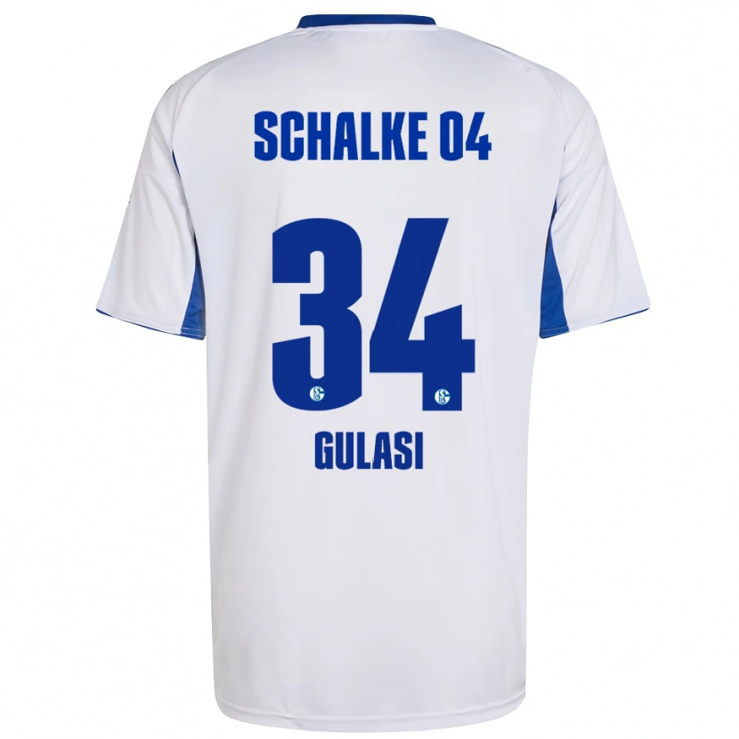 Danxen Herren Ayman Gulasi #34 Weiß Blau Auswärtstrikot Trikot 2025/26 T-Shirt