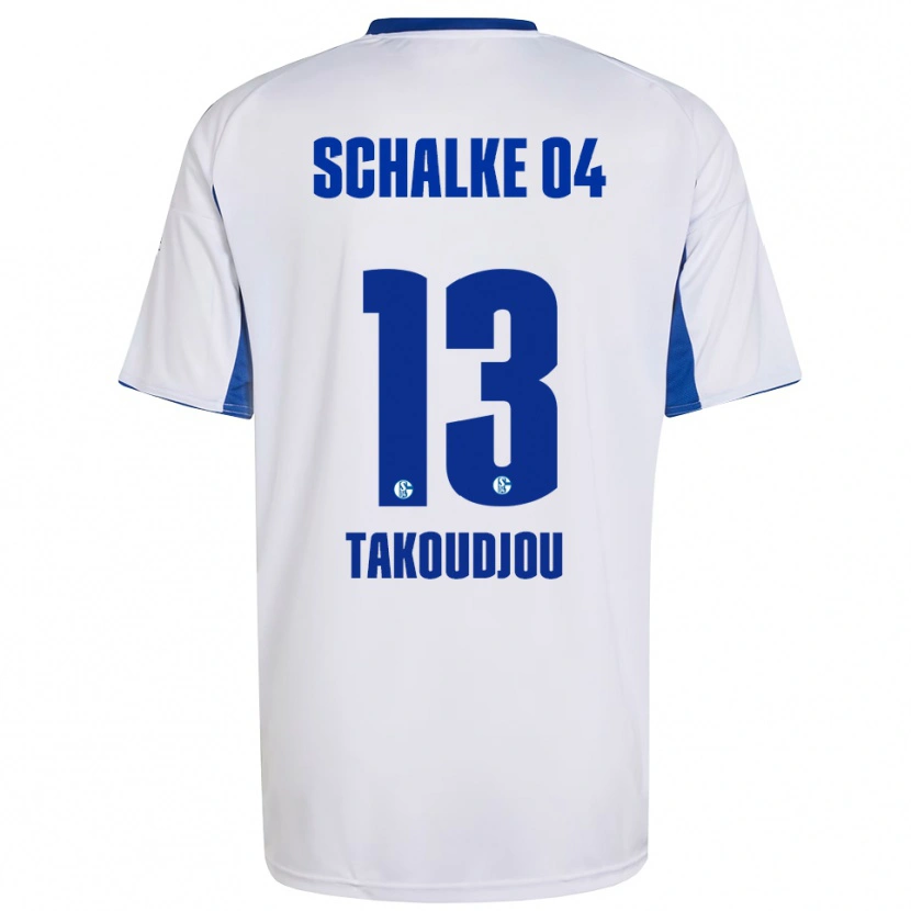 Danxen Herren Alan Takoudjou #13 Weiß Blau Auswärtstrikot Trikot 2025/26 T-Shirt