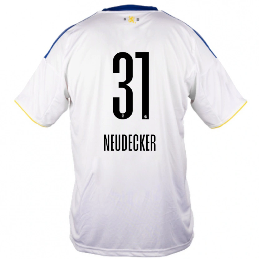 Danxen Herren Richard Neudecker #31 Weiß Blau Gelb Auswärtstrikot Trikot 2025/26 T-Shirt