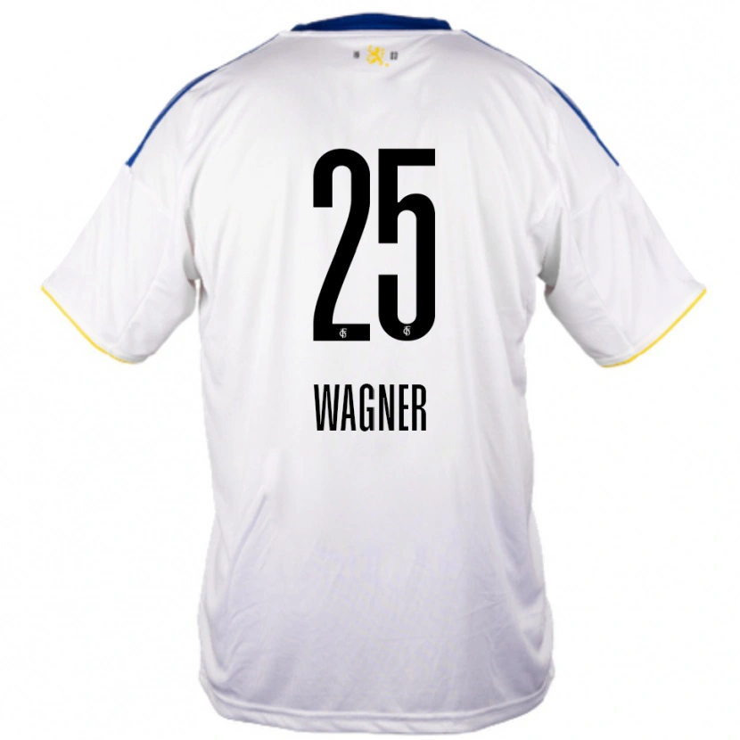 Danxen Herren Allison Wagner #25 Weiß Blau Gelb Auswärtstrikot Trikot 2025/26 T-Shirt