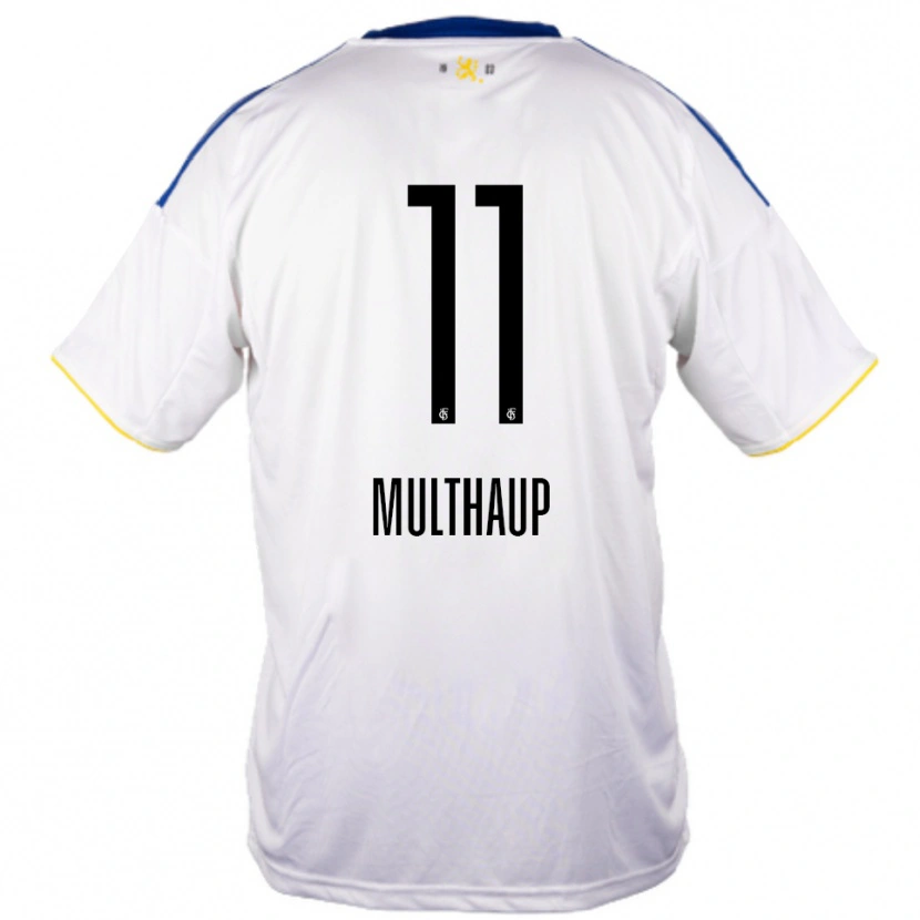 Danxen Herren Maurice Multhaup #11 Weiß Blau Gelb Auswärtstrikot Trikot 2025/26 T-Shirt