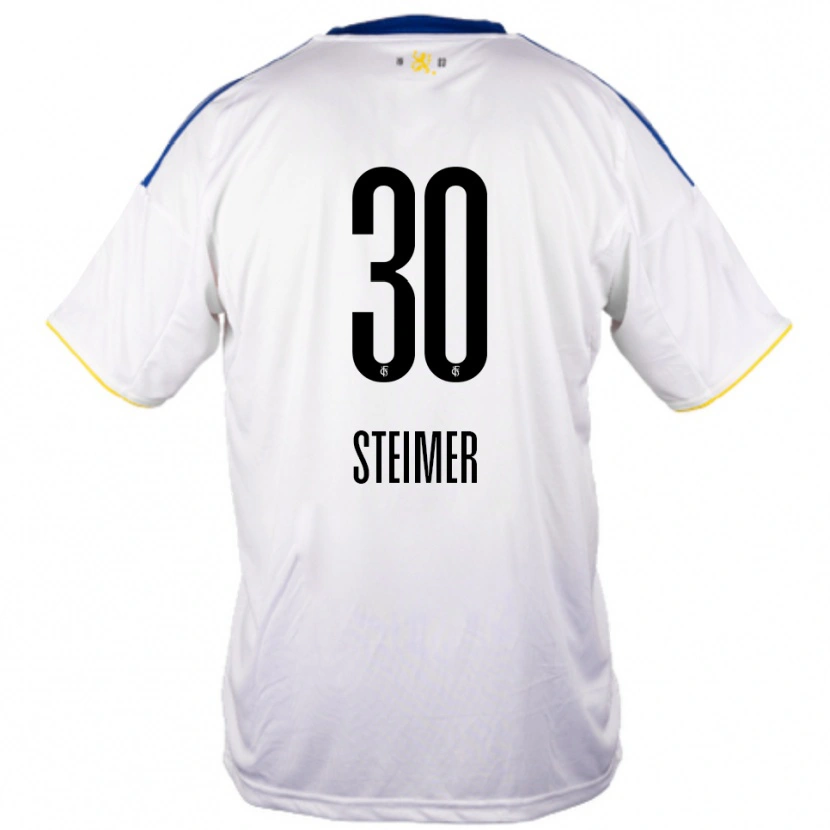 Danxen Herren Marie Steimer #30 Weiß Blau Gelb Auswärtstrikot Trikot 2025/26 T-Shirt