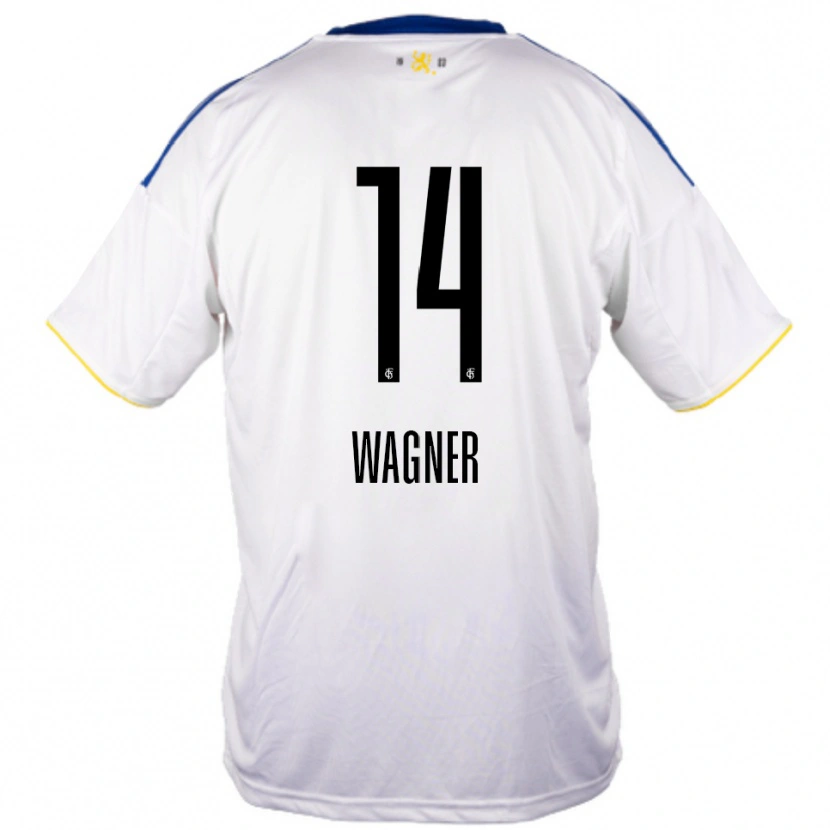 Danxen Herren Celine Wagner #14 Weiß Blau Gelb Auswärtstrikot Trikot 2025/26 T-Shirt