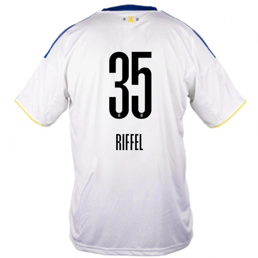Danxen Herren Kim Riffel #35 Weiß Blau Gelb Auswärtstrikot Trikot 2025/26 T-Shirt