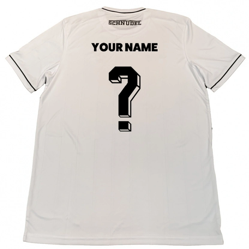 Danxen Herren Ihren Namen #0 Weiß Schwarz Auswärtstrikot Trikot 2025/26 T-Shirt