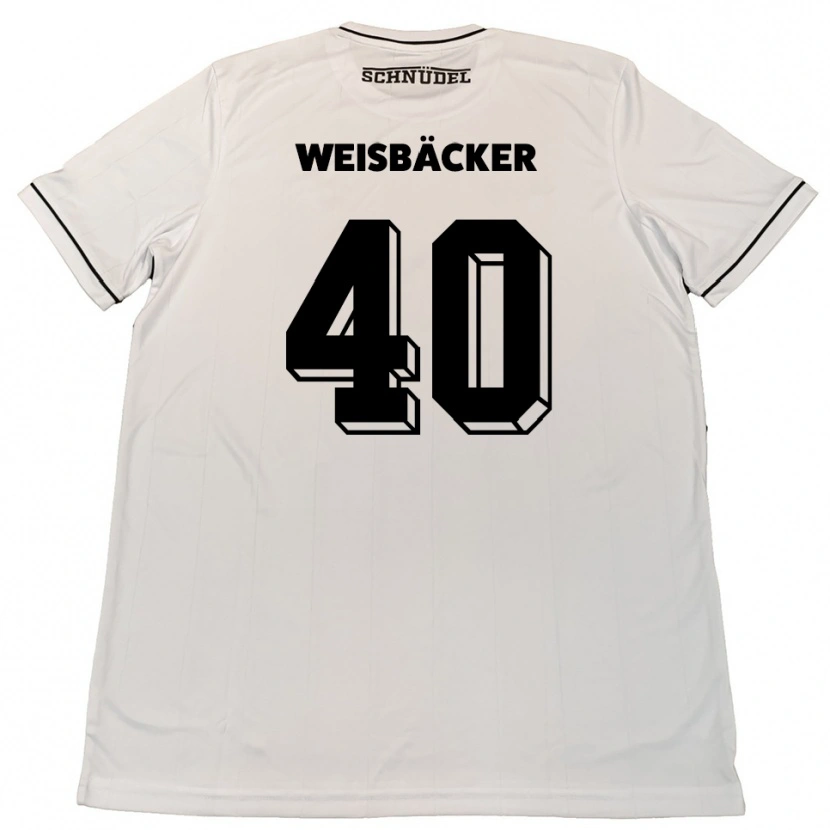 Danxen Herren Maximilian Weisbäcker #40 Weiß Schwarz Auswärtstrikot Trikot 2025/26 T-Shirt