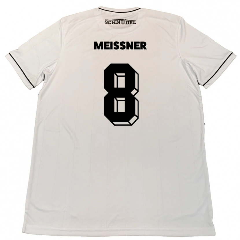 Danxen Herren Thomas Meißner #8 Weiß Schwarz Auswärtstrikot Trikot 2025/26 T-Shirt