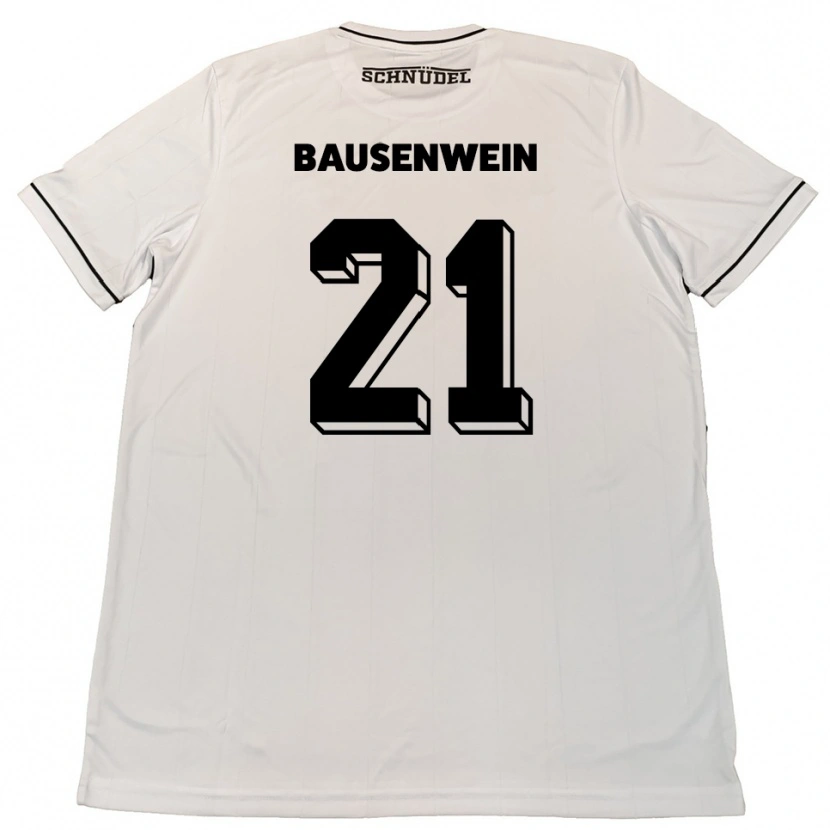 Danxen Herren Lauris Bausenwein #21 Weiß Schwarz Auswärtstrikot Trikot 2025/26 T-Shirt