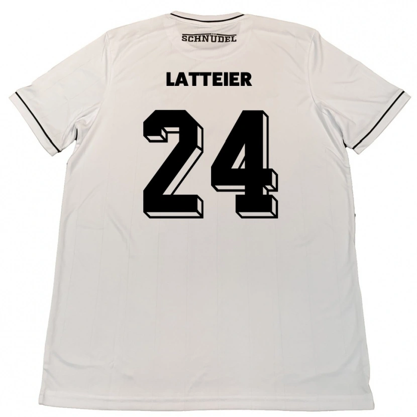 Danxen Herren Tim Latteier #24 Weiß Schwarz Auswärtstrikot Trikot 2025/26 T-Shirt