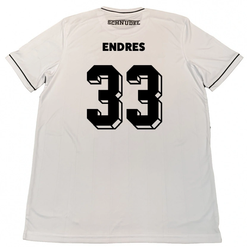 Danxen Herren Joshua Endres #33 Weiß Schwarz Auswärtstrikot Trikot 2025/26 T-Shirt