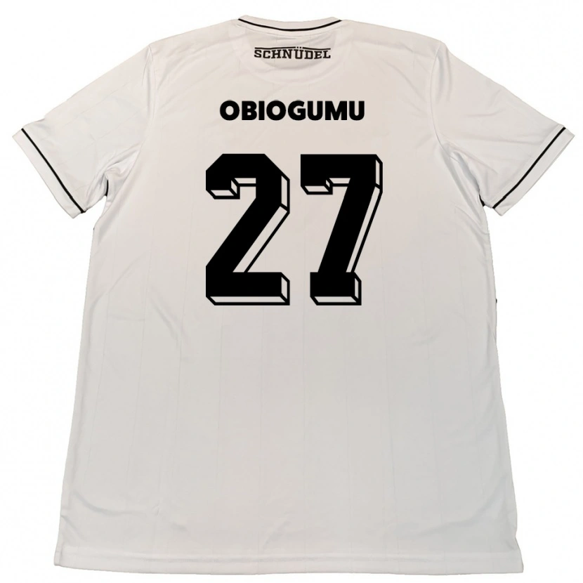 Danxen Herren Uche Obiogumu #27 Weiß Schwarz Auswärtstrikot Trikot 2025/26 T-Shirt