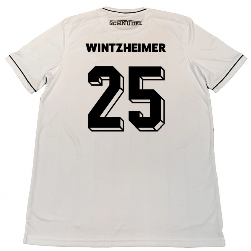 Danxen Herren Manuel Wintzheimer #25 Weiß Schwarz Auswärtstrikot Trikot 2025/26 T-Shirt