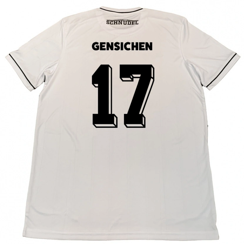 Danxen Herren Tim Gensichen #17 Weiß Schwarz Auswärtstrikot Trikot 2025/26 T-Shirt