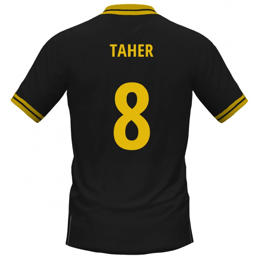 Danxen Herren Kanischka Taher #8 Schwarz Gelb Auswärtstrikot Trikot 2025/26 T-Shirt
