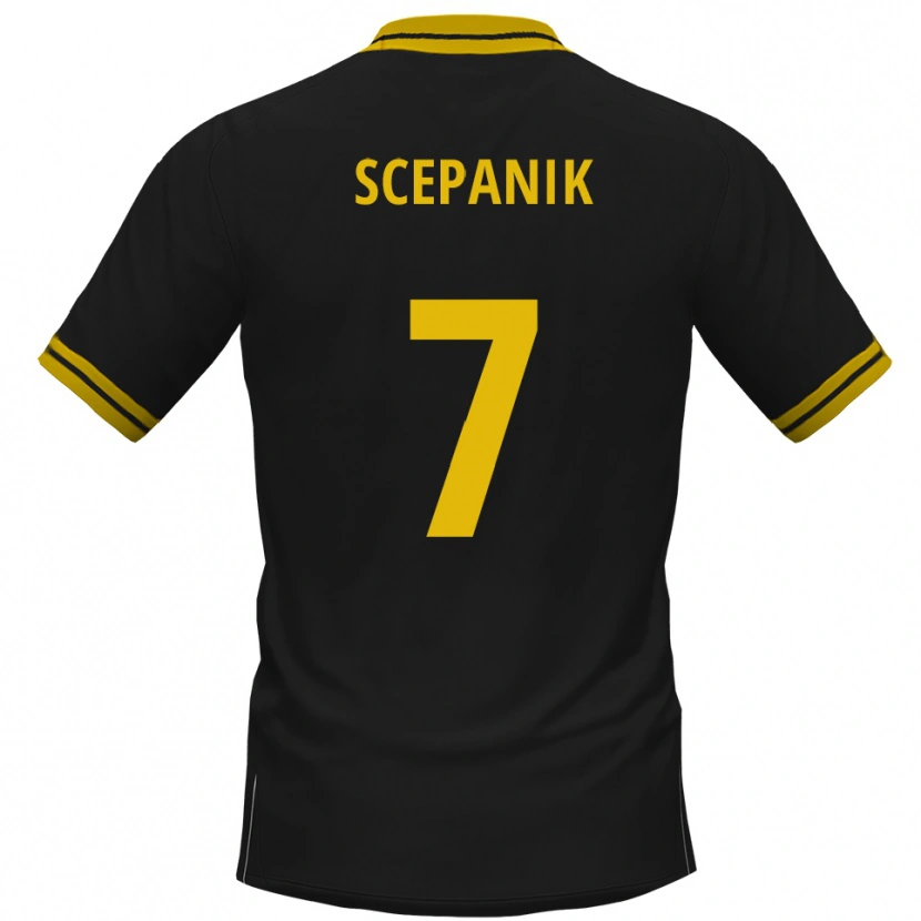 Danxen Herren Lukas Scepanik #7 Schwarz Gelb Auswärtstrikot Trikot 2025/26 T-Shirt