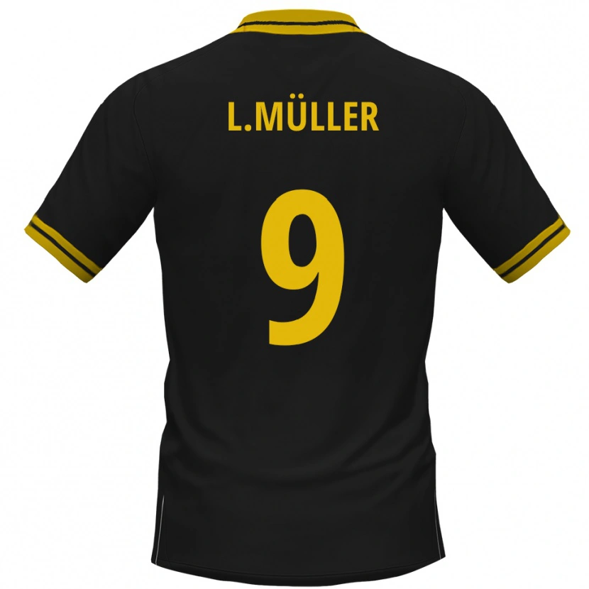 Danxen Herren Levyn Müller #9 Schwarz Gelb Auswärtstrikot Trikot 2025/26 T-Shirt