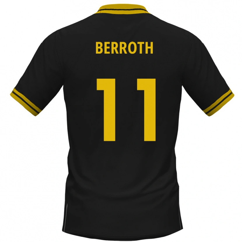 Danxen Herren Julius Berroth #11 Schwarz Gelb Auswärtstrikot Trikot 2025/26 T-Shirt