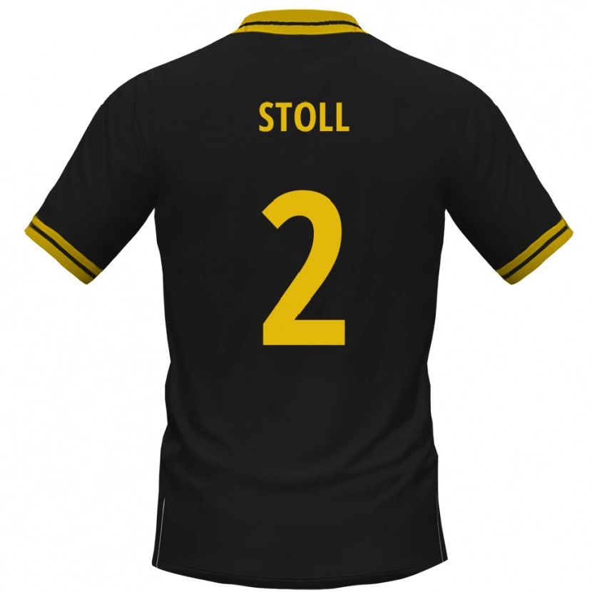 Danxen Herren Patrick Stoll #2 Schwarz Gelb Auswärtstrikot Trikot 2025/26 T-Shirt