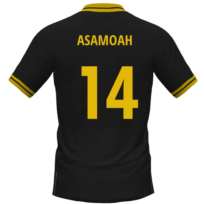 Danxen Herren Jaden Asamoah #14 Schwarz Gelb Auswärtstrikot Trikot 2025/26 T-Shirt