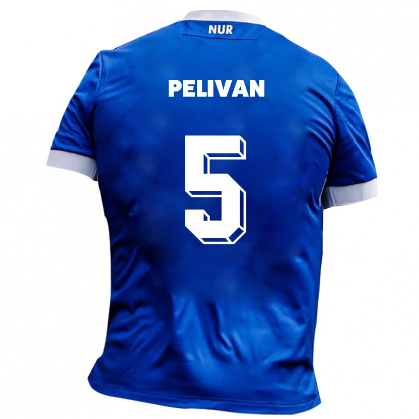Danxen Herren Dominik Pelivan #5 Blau Weiß Auswärtstrikot Trikot 2025/26 T-Shirt