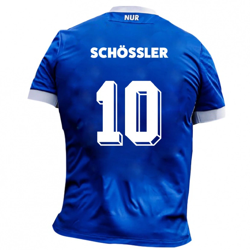 Danxen Herren Maris Schößler #10 Blau Weiß Auswärtstrikot Trikot 2025/26 T-Shirt