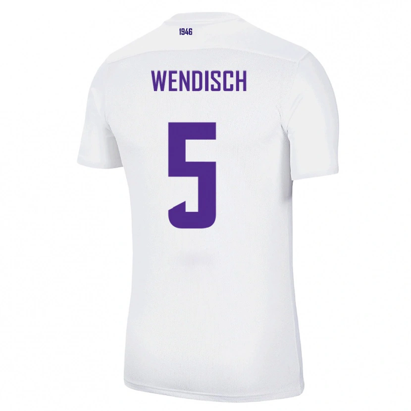 Danxen Herren Pascal Wendisch #5 Weiß Grün Auswärtstrikot Trikot 2025/26 T-Shirt