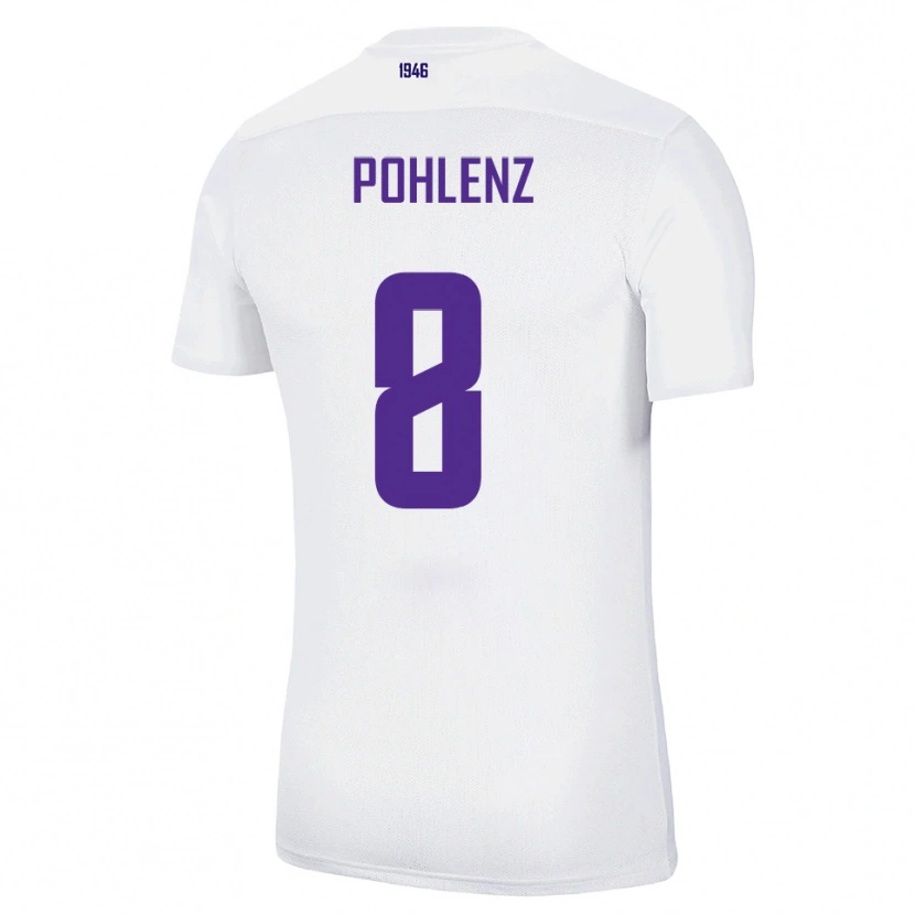 Danxen Herren Luis Pohlenz #8 Weiß Grün Auswärtstrikot Trikot 2025/26 T-Shirt