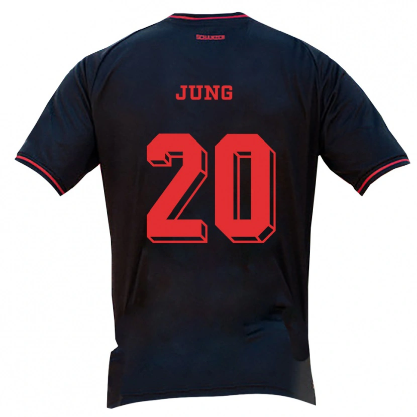 Danxen Herren Leopold Jung #20 Schwarz Rot Weiß Auswärtstrikot Trikot 2025/26 T-Shirt