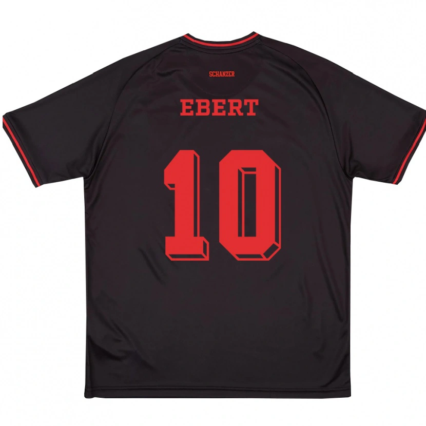 Danxen Herren Lisa Ebert #10 Schwarz Rot Weiß Auswärtstrikot Trikot 2025/26 T-Shirt
