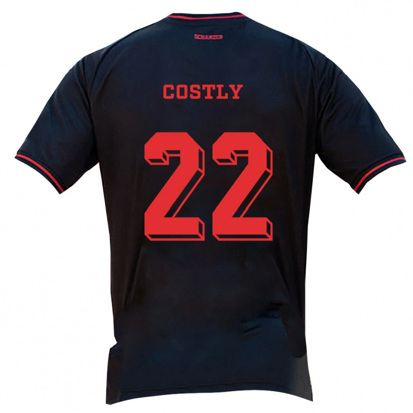 Danxen Herren Marcel Costly #22 Schwarz Rot Weiß Auswärtstrikot Trikot 2025/26 T-Shirt