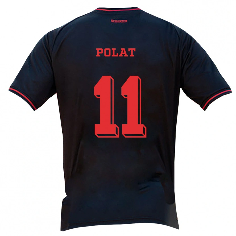 Danxen Herren Arel Polat #11 Schwarz Rot Weiß Auswärtstrikot Trikot 2025/26 T-Shirt