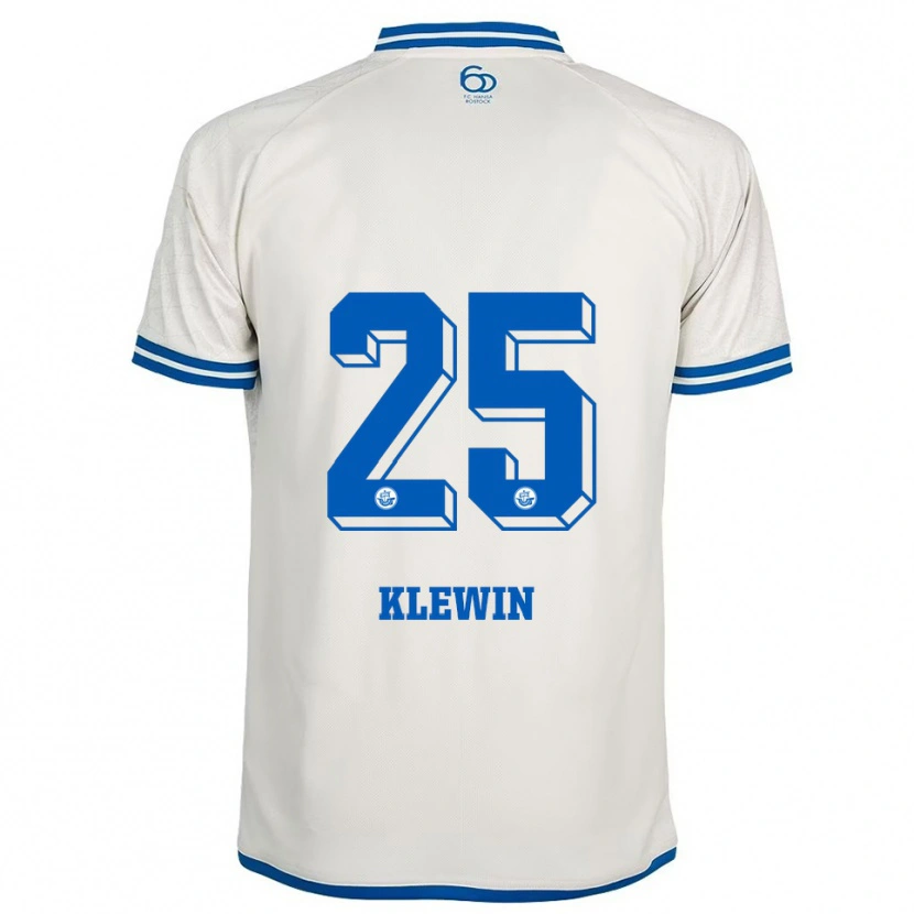 Danxen Herren Philipp Klewin #25 Weiß Blau Auswärtstrikot Trikot 2025/26 T-Shirt