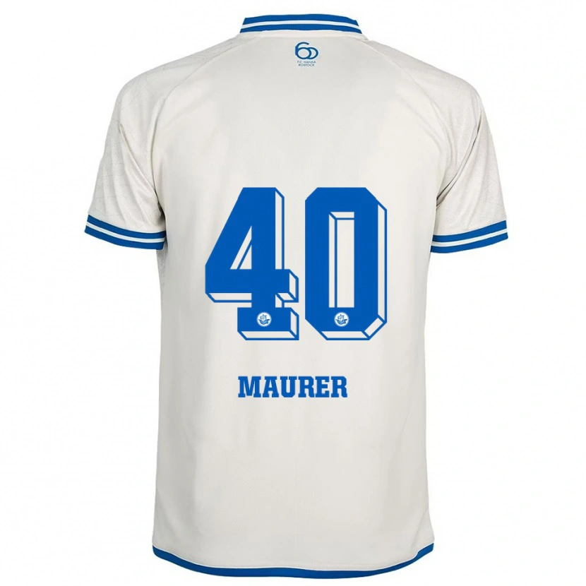 Danxen Herren Erik Maurer #40 Weiß Blau Auswärtstrikot Trikot 2025/26 T-Shirt