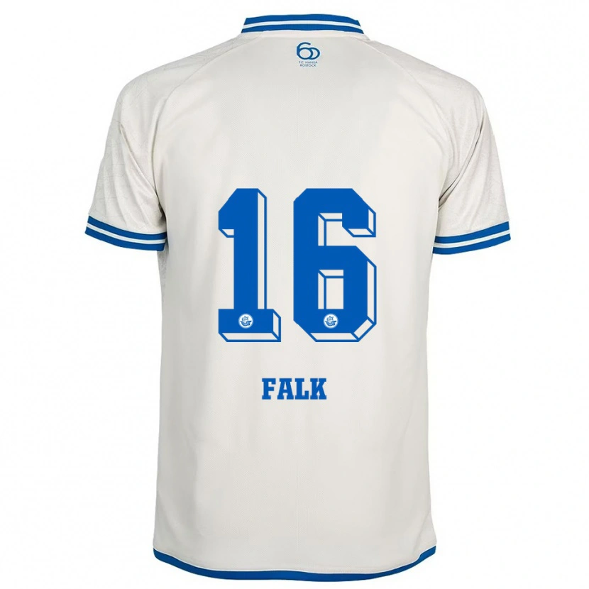 Danxen Herren Robin Falk #16 Weiß Blau Auswärtstrikot Trikot 2025/26 T-Shirt
