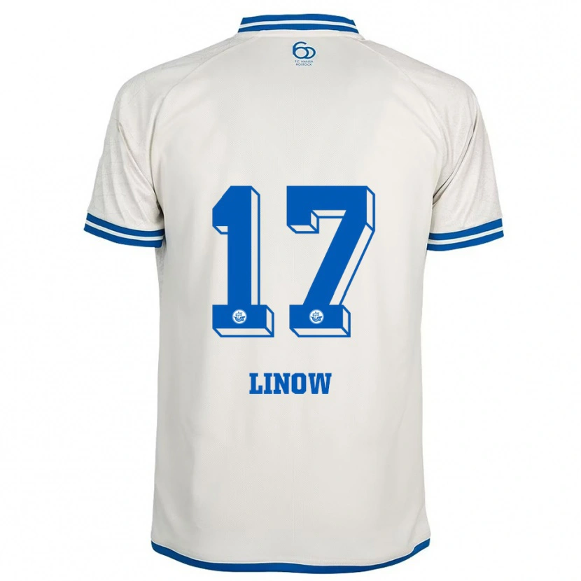 Danxen Herren Jan Linow #17 Weiß Blau Auswärtstrikot Trikot 2025/26 T-Shirt