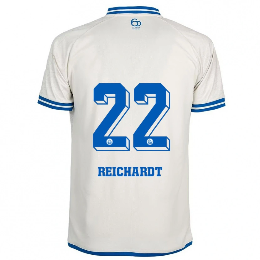 Danxen Herren Leon Reichardt #22 Weiß Blau Auswärtstrikot Trikot 2025/26 T-Shirt