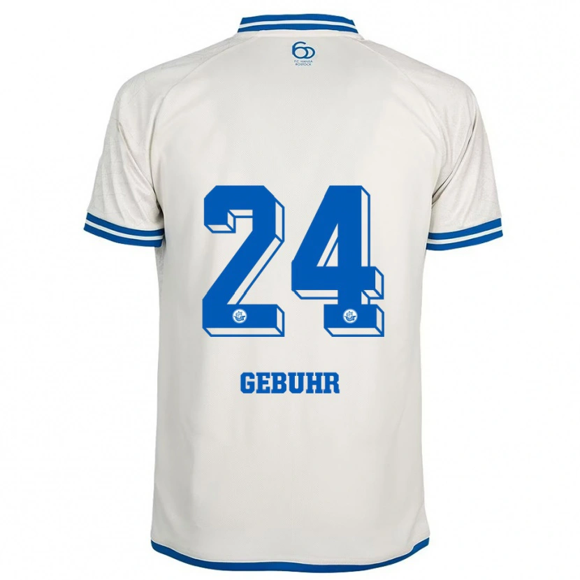 Danxen Herren Dario Gebuhr #24 Weiß Blau Auswärtstrikot Trikot 2025/26 T-Shirt