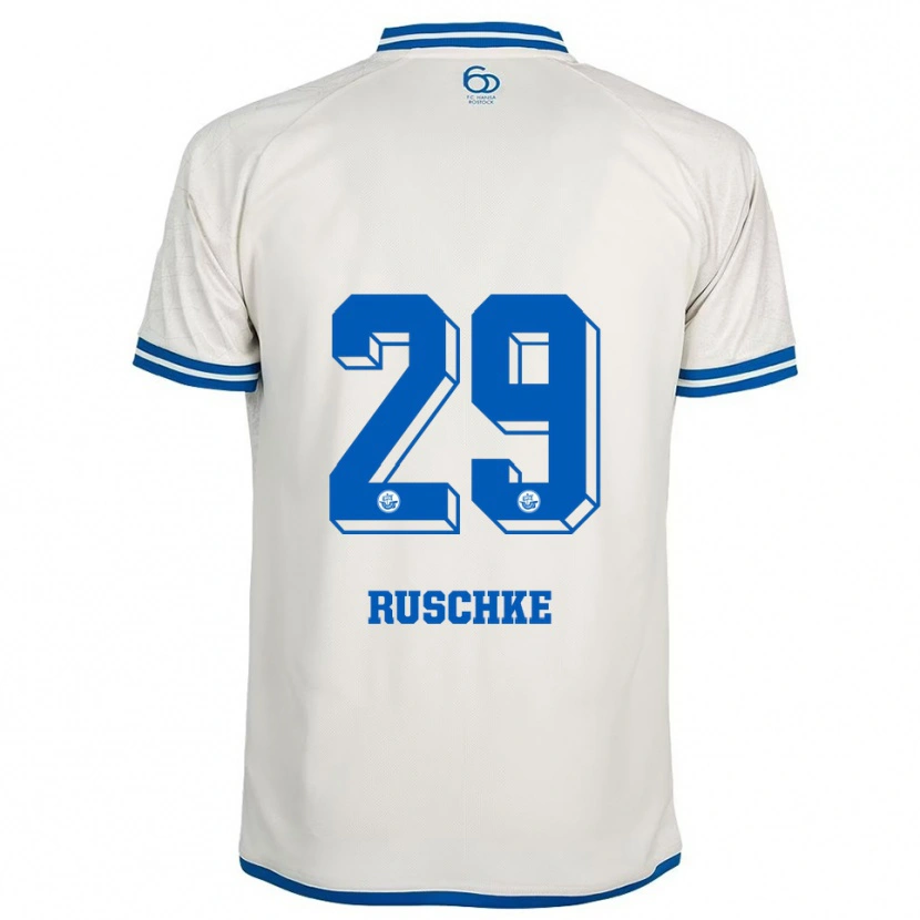 Danxen Herren Felix Ruschke #29 Weiß Blau Auswärtstrikot Trikot 2025/26 T-Shirt