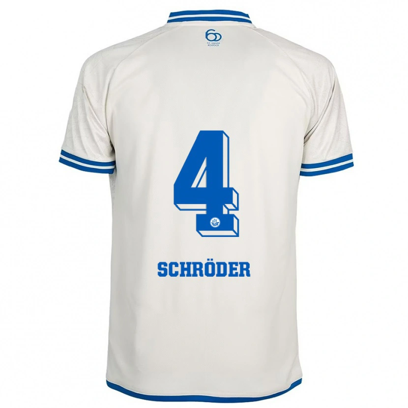 Danxen Herren Lisa Schröder #4 Weiß Blau Auswärtstrikot Trikot 2025/26 T-Shirt