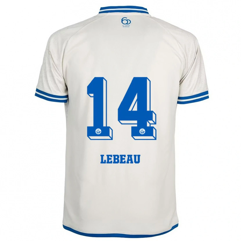Danxen Herren Adrien Lebeau #14 Weiß Blau Auswärtstrikot Trikot 2025/26 T-Shirt