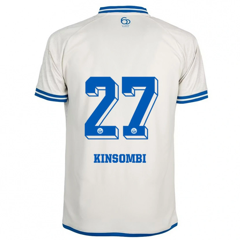 Danxen Herren Christian Kinsombi #27 Weiß Blau Auswärtstrikot Trikot 2025/26 T-Shirt
