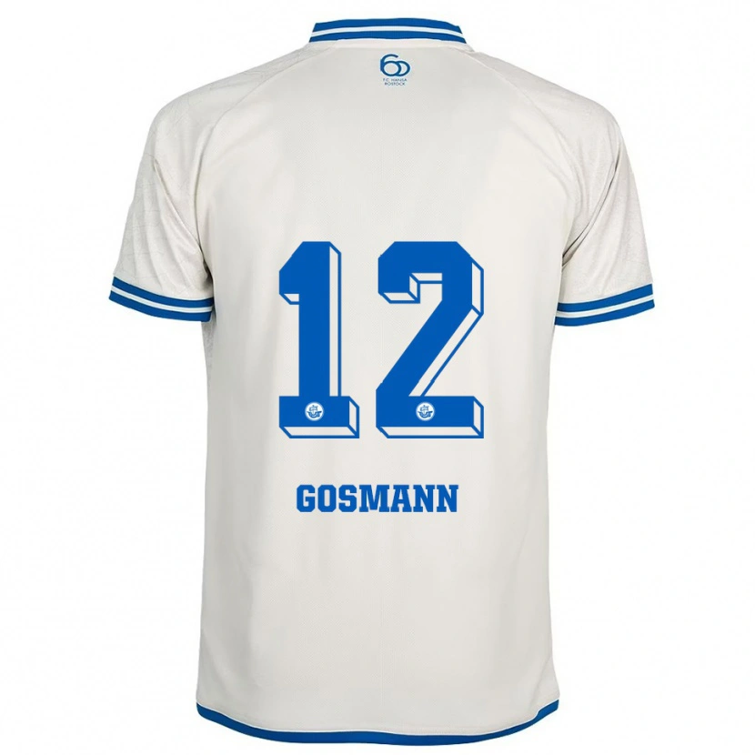 Danxen Herren Hermann Gosmann #12 Weiß Blau Auswärtstrikot Trikot 2025/26 T-Shirt
