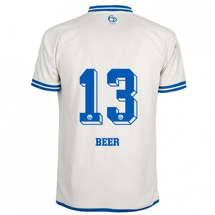 Danxen Herren Darian Beer #13 Weiß Blau Auswärtstrikot Trikot 2025/26 T-Shirt