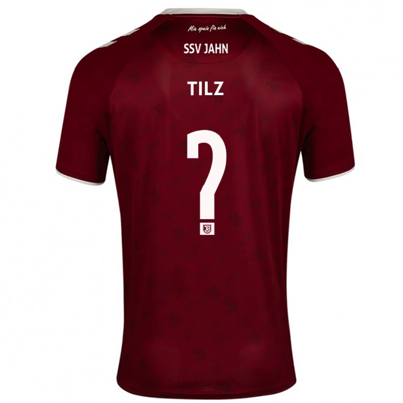 Danxen Herren Julius Tilz #0 Burgunder Weiß Auswärtstrikot Trikot 2025/26 T-Shirt