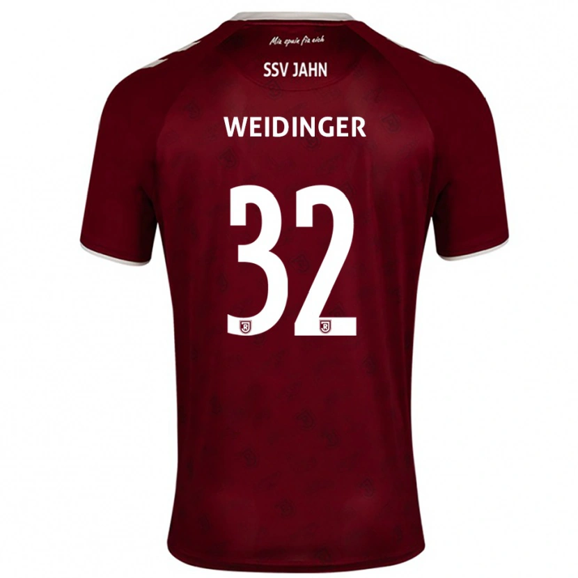 Danxen Herren Alexander Weidinger #32 Burgunder Weiß Auswärtstrikot Trikot 2025/26 T-Shirt