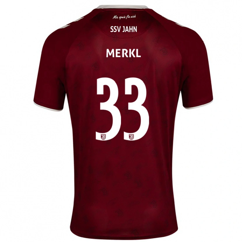 Danxen Herren Maurice Merkl #33 Burgunder Weiß Auswärtstrikot Trikot 2025/26 T-Shirt